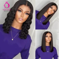 deep wave 14 inch synthetic short bob pixie cut 13x4 straight lace front drag queen cosplay wigs for black women with baby hair