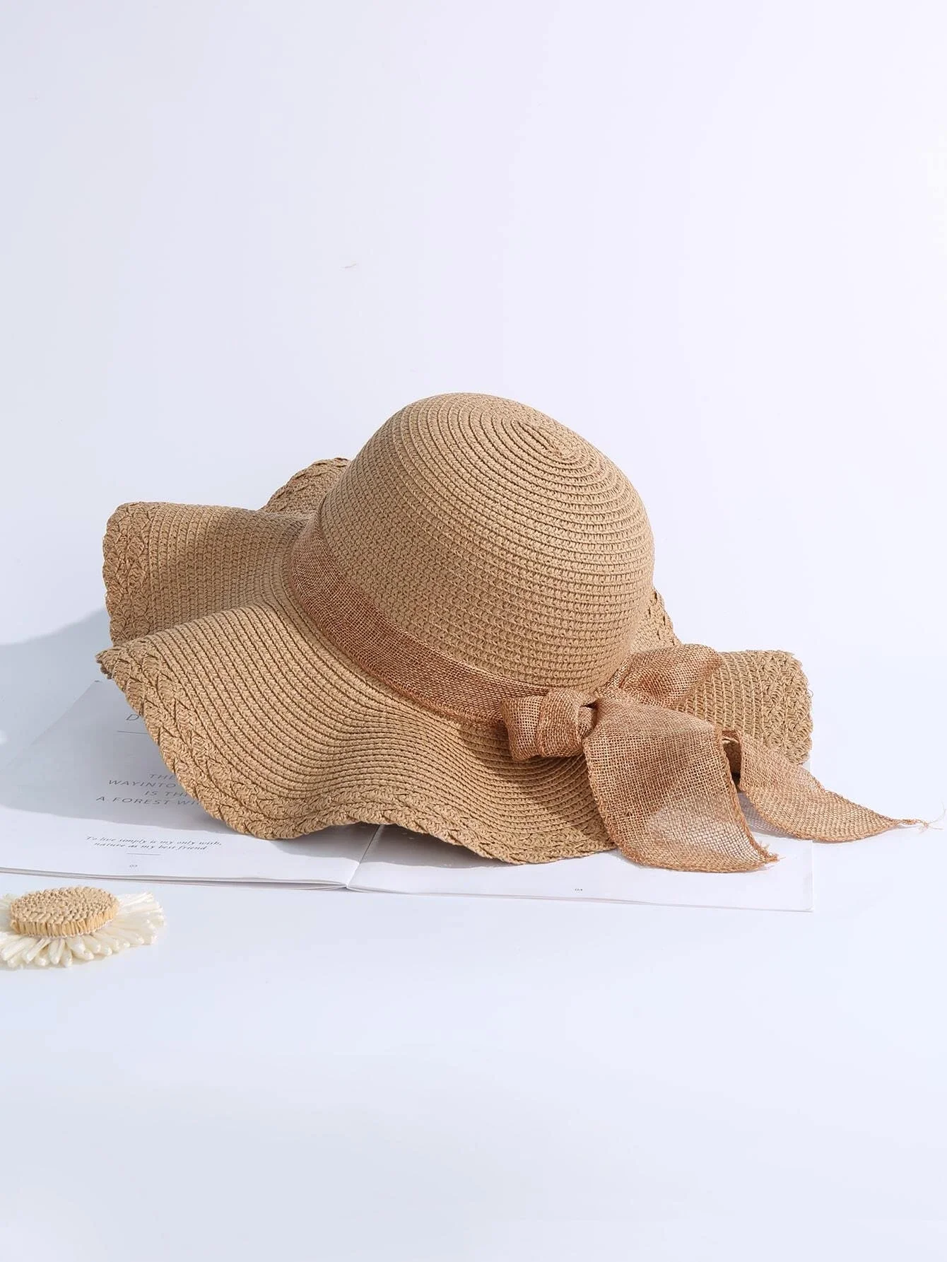 

Hats gorras sombreros capshat Bow Decor Straw Hat beach