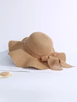 hats gorras sombreros capshat bow decor straw hat beach