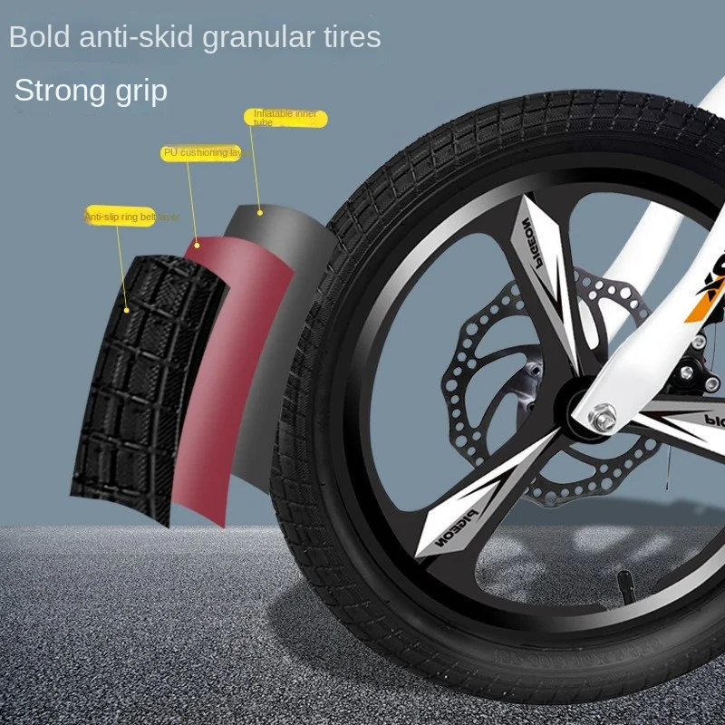 Велосипед SKIG складной для мужчин и женщин Односкоростной легкий СКУТЕР детей