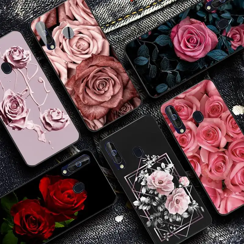 

Red Roses Flowers Phone Case for Samsung A51 01 50 71 21S 70 31 40 30 10 20 S E 11 91 A7 A8 2018