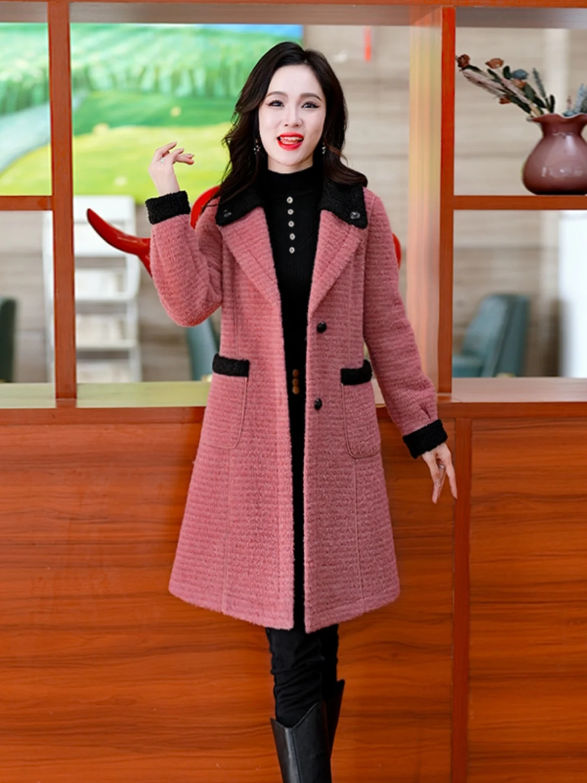 Jiaxing двусторонний дафлкот верхняя одежда женская новая популярная элитная