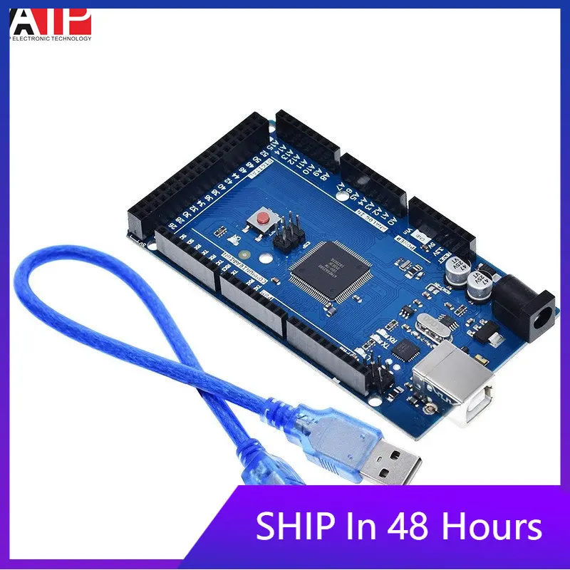 

Плата Great IT Mega 2560 R3 Mega2560 REV3 (ATmega2560-16AU CH340G) без совместимого USB-кабеля [без линии USB], 1 шт.