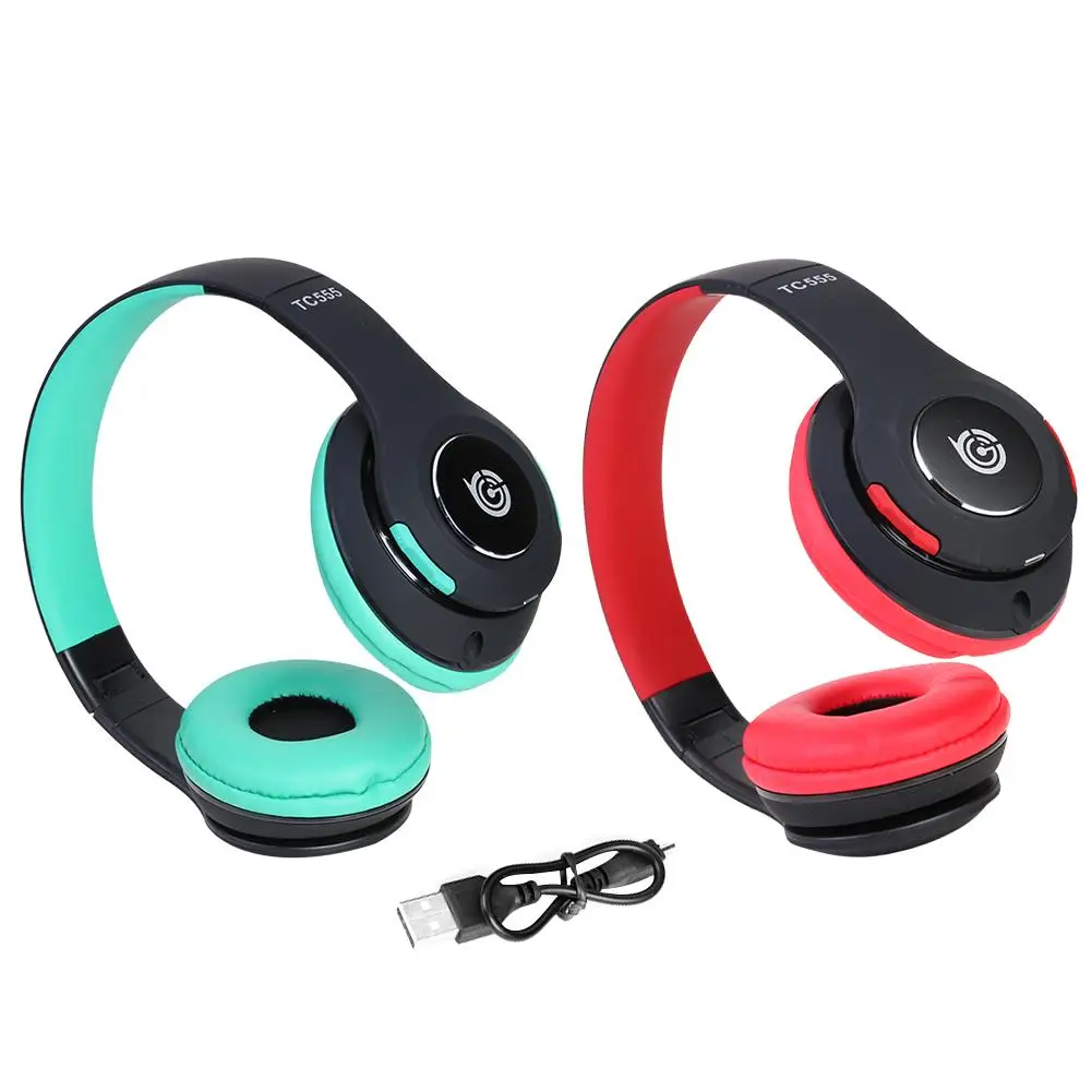 

TC555 Wireless Bluetooth-compatible 4.1 Headphone Folding Music Headset w/ Microphone