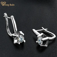 wong rain 925 sterling silver vvs1 real moissanite diamonds wedding party ear studs earrings fine jewelry with gra wholesale