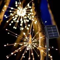 DIY Solar Fireworks String Lights for Garden Decoration Bouquet LED String Christmas Festive Fairy Lights Outdoor Solar Lamp