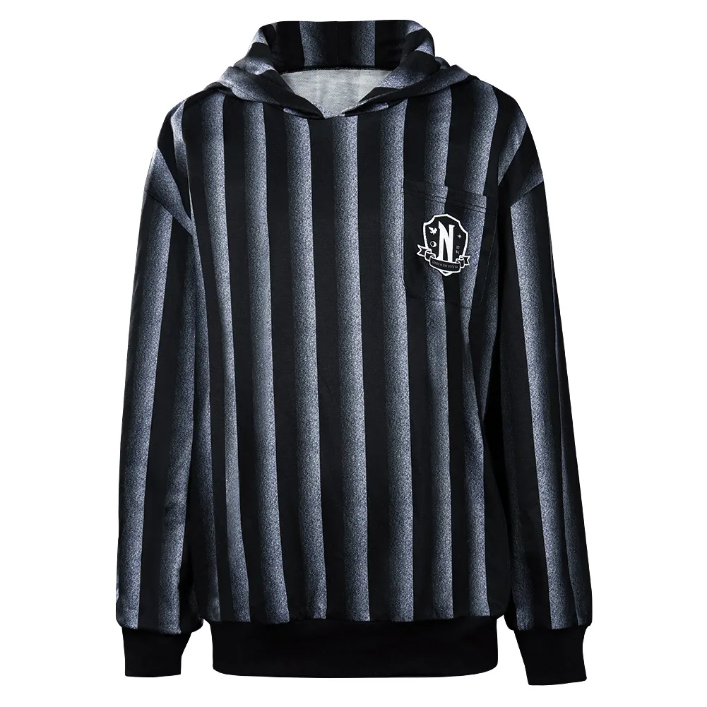 

Wednesday Addams Wednesday Cosplay Hoodie Costume Coat Halloween Carnival Party Suit For Adult Men Boys Hooded
