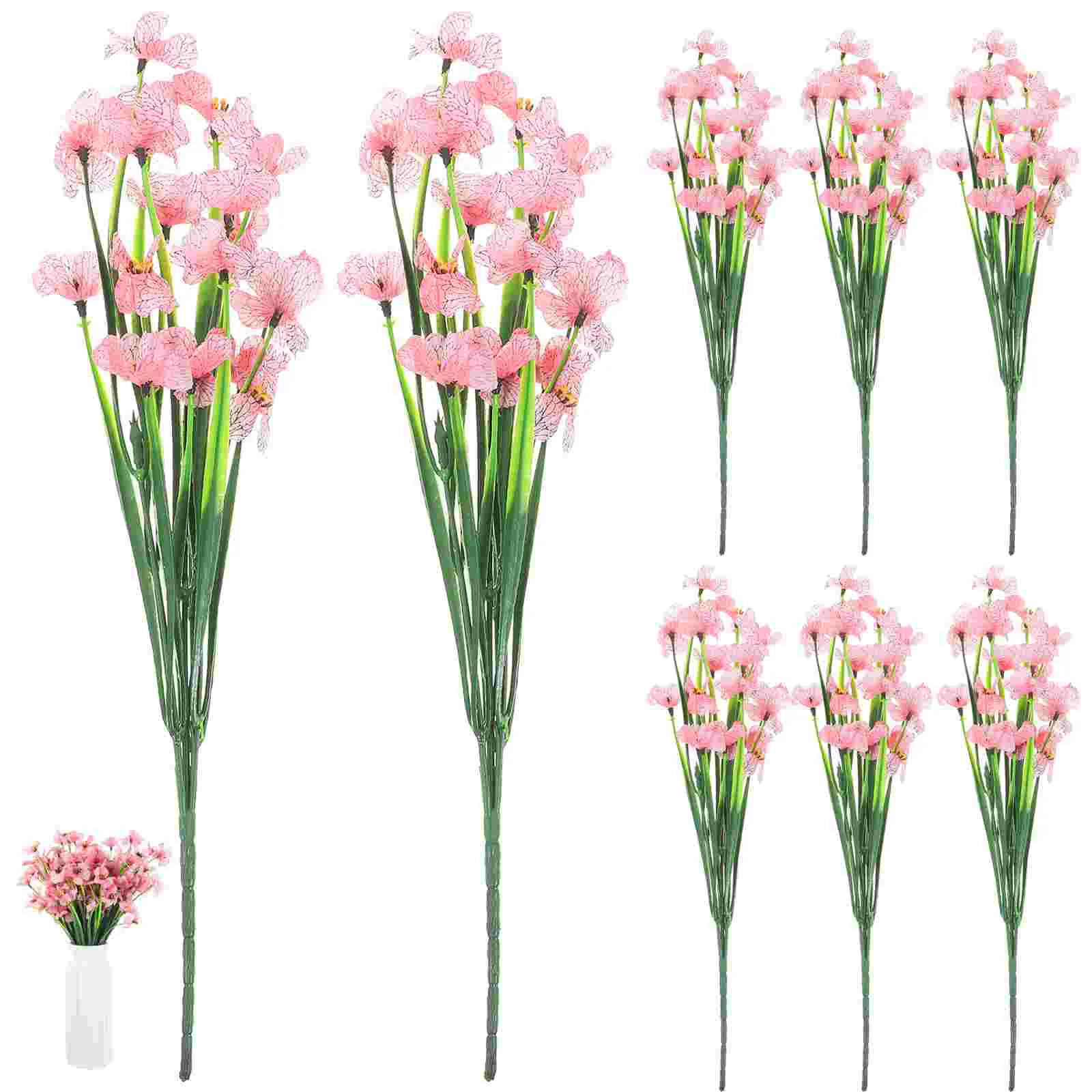 

8 Pcs Wedding Decor Faux Flowers Simulated Violet Decorations Fake Outdoor DIY Arrangement Office Festival Home