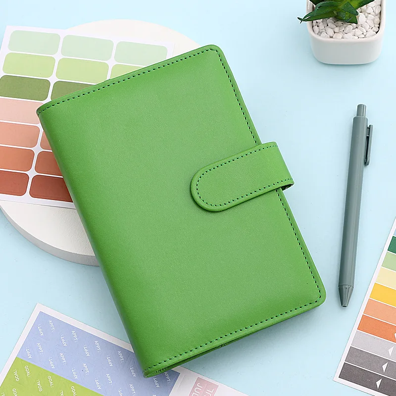 

A6 Hand Book For Financial Management Macaron Notebook Binder Housing Pvc Easy To Use Cash Envelope Portable Long-time Helper