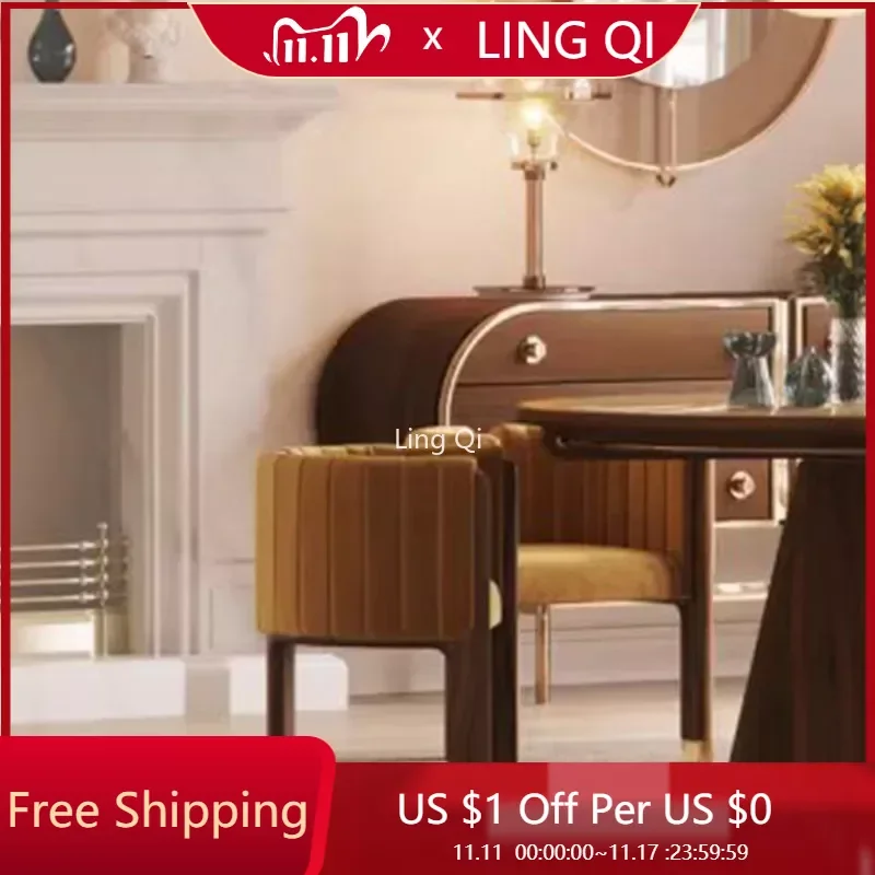 

Luxury Vanity Living Room Chairs Arm Office Designer Solid Wood Dining Chair Meditation Beauty Salon Sillon Interior Decorations