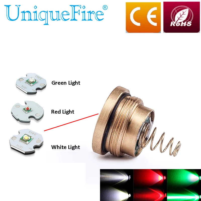 

Светодиодный модуль Uniquefire 1501 XRE/XPE в таблетках, светодиодный модуль с зеленсветильник/красным/белым светом подходит только для светодиодсве...