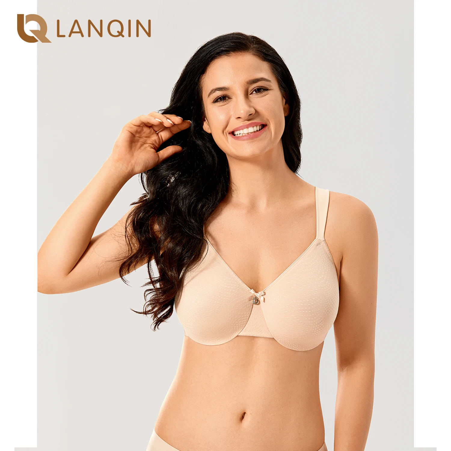 Women's Sheer Full Coverage Minimizer Bra Plus Size Support Underwired Everyday Lingerie DD E F G H Cup34-42 44