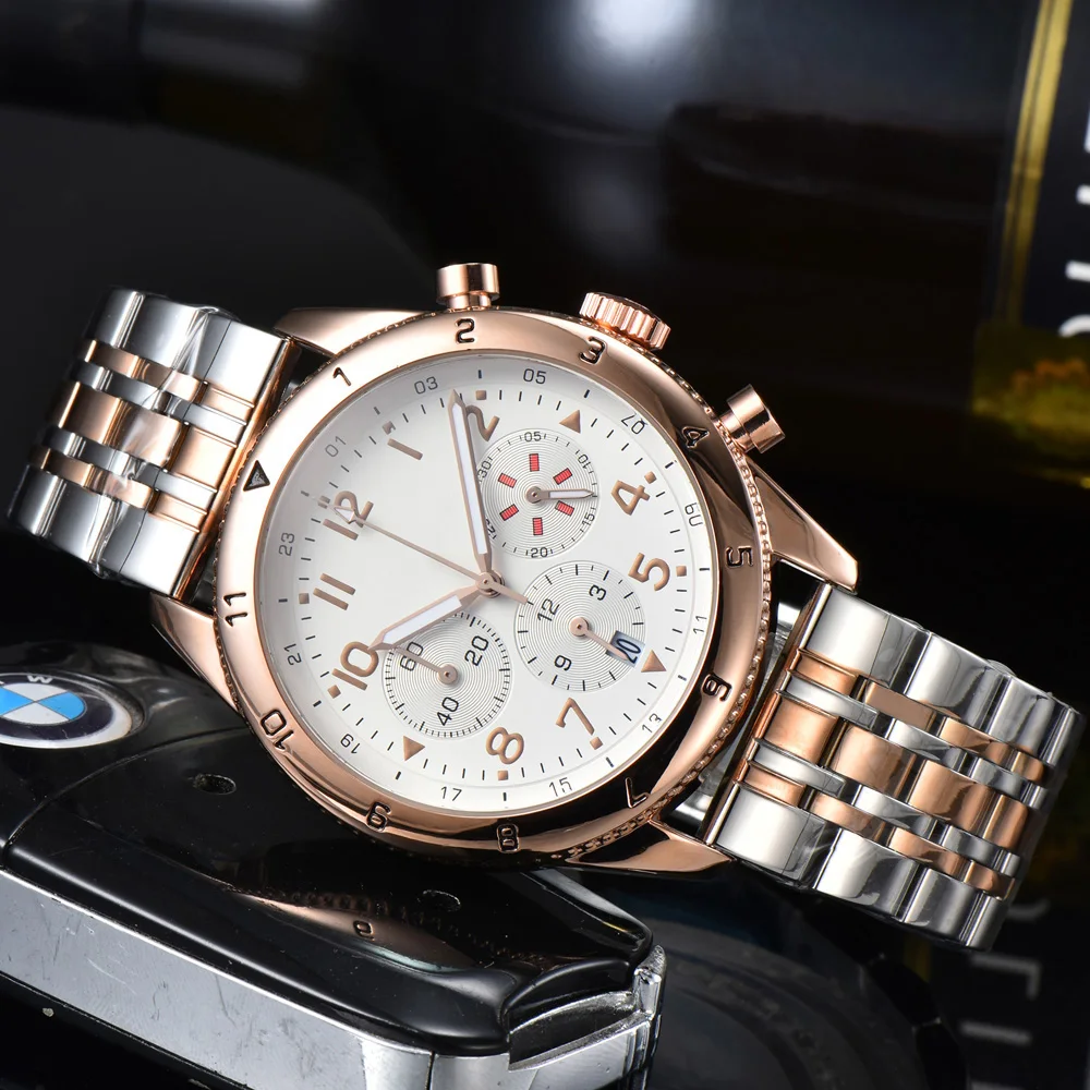 

BR Brand Sport Quartz six needles Multifunction Stainless steel Business Men Watch Man Calendar noctilucous waterproof watches