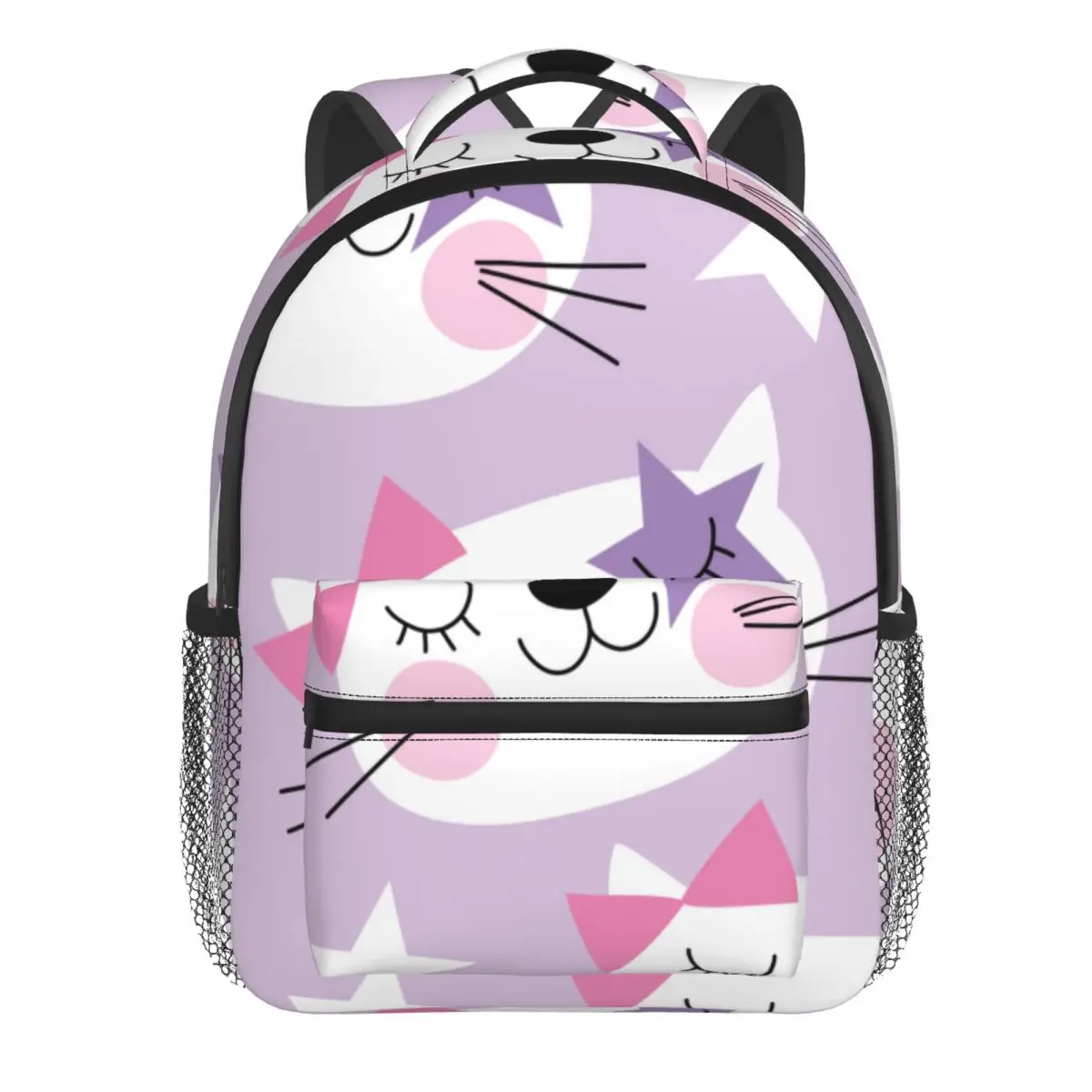 

2022 Children Backpack Toddler Kids School Bag Cute White Cat Face Kindergarten Bag for Girl Boys