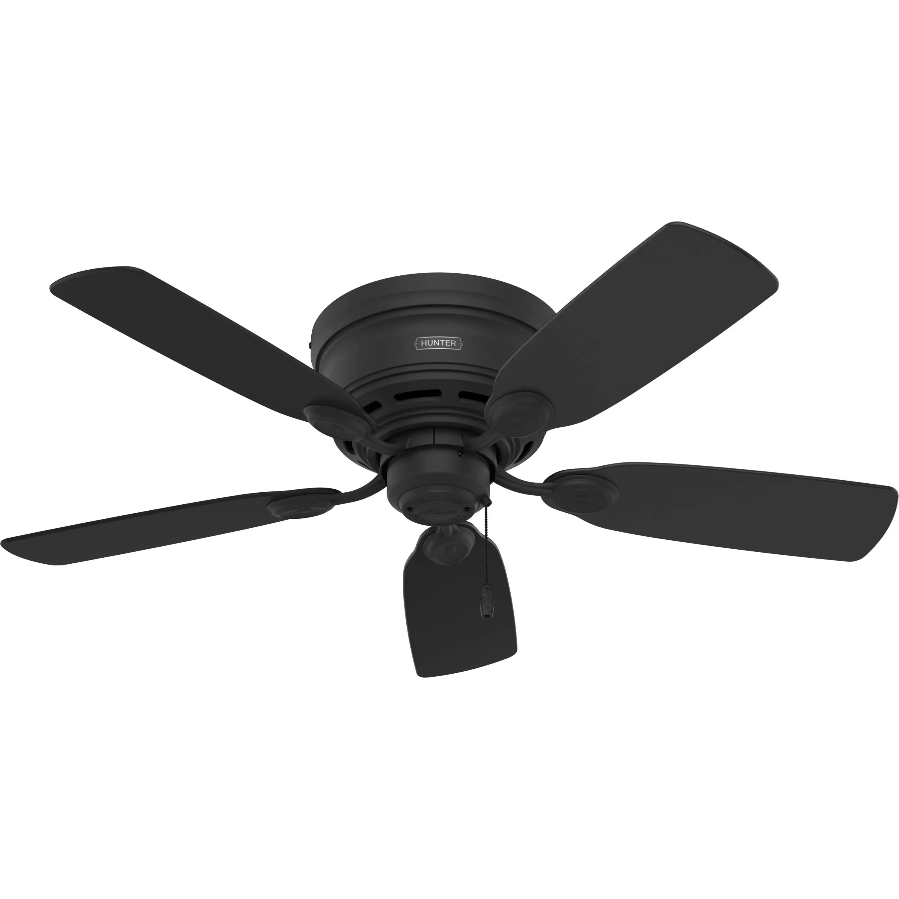 

42 inch Low Profile Matte Black Low Profile Ceiling Fan and Pull Chain