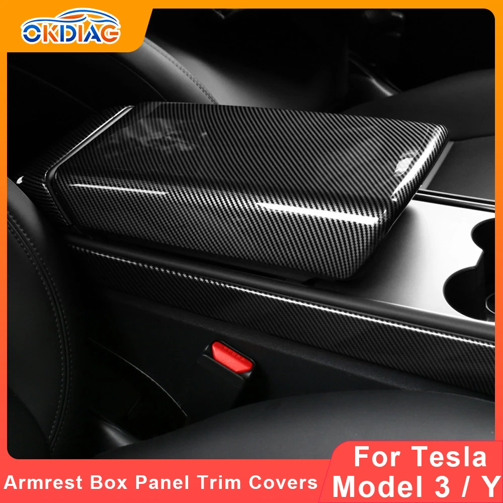 

Подлокотник Tesla Model 3 для автомобиля, защитная крышка для центрального подлокотника, накладка на панель, аксессуары для интерьера