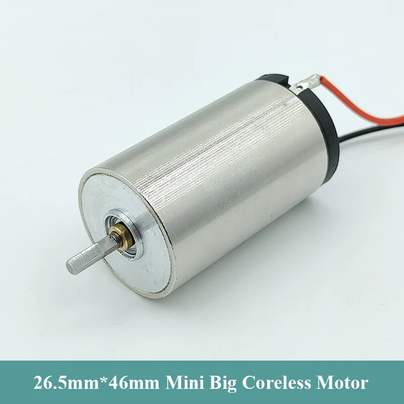 

Mini 26.5mm*46mm Big Coreless Motor DC 5V-12V 8V 19000RPM High Speed Large Torque Dual Ball Bearing Engine DIY Tattoo Machine