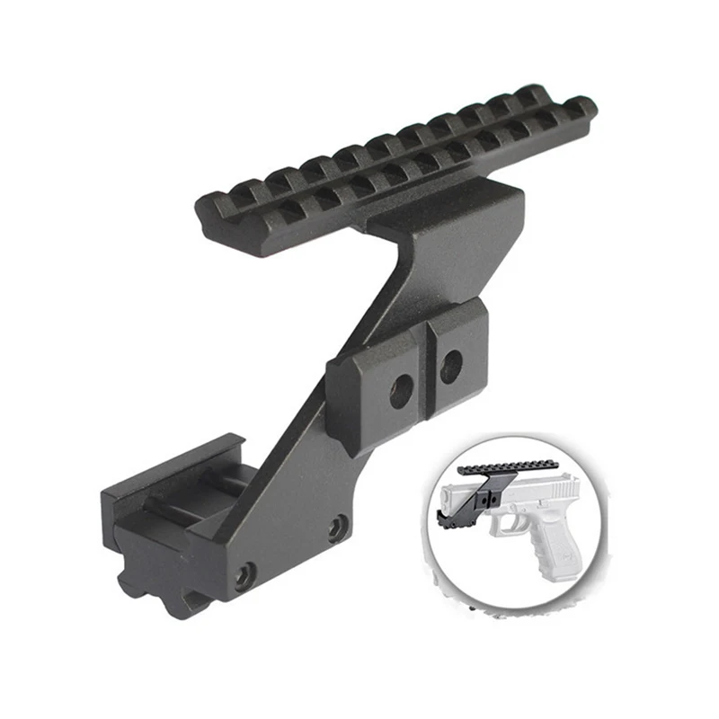 

Tactical Top & Bottom 20mm Rail Pistol Scope Mount Adapter Aluminum Weaver Picatinny For Red Dot Laser Sights Lights Fits Glock