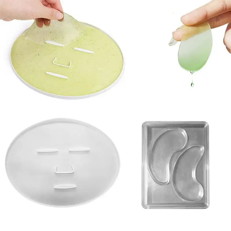 

Reusable Eye Cover Patch Tray Plate Silicone Eyes Covers Molds Reusable DIY Facial Cover Molds Portable Eye Cover Patch Tray