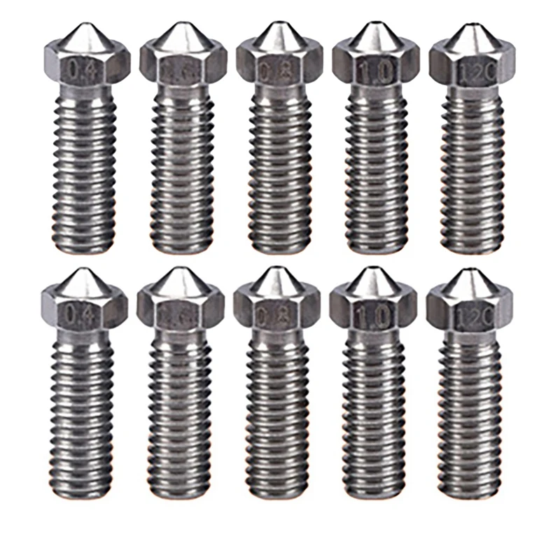 

3D Printer Accessories for E3D Hardened Steel Volcanic Nozzle 1.75mm 10Sets