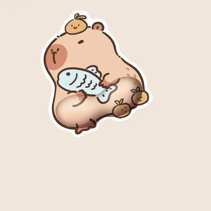 Мультяшный милый коврик для мыши с капибарой из пены эффектом памяти подушка