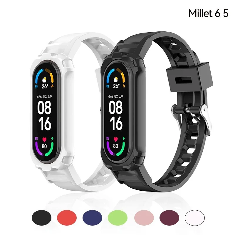 

Ремешок для смарт-часов Xiaomi Mi Band 6 5 4 3, силиконовый