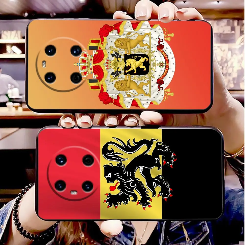 Phone Case For HUAWEI P50 P40 P30 P20 P10 P9 P8 Plus MATE 30 20 20X 10 9 8 Pro Lite Case Funda Coque Shell Cover Flag Of Belgium