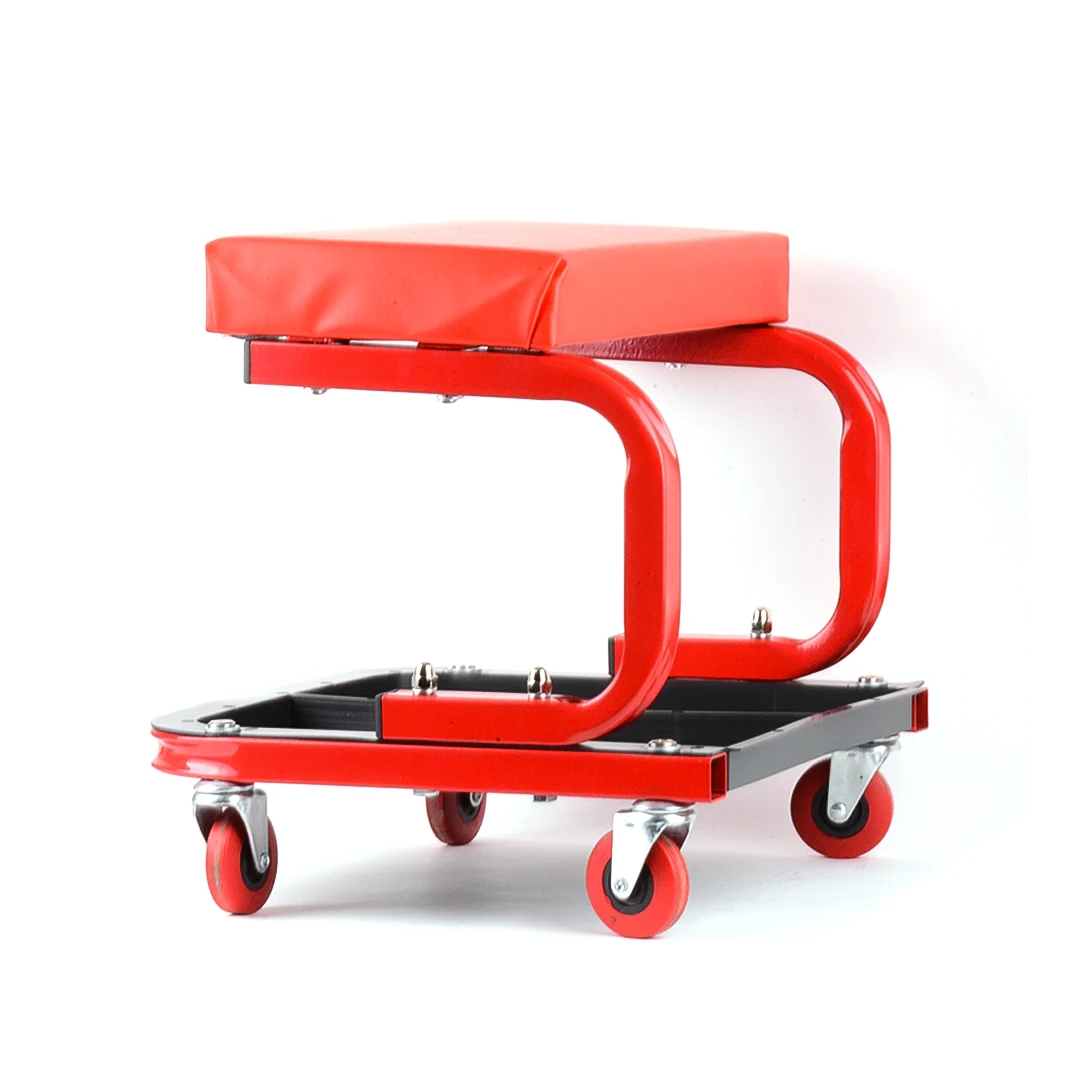 

Adjustable Mechanic Creeper Seat Stool Tray Garage Rolling Wheels Motorcycle Car garage stool