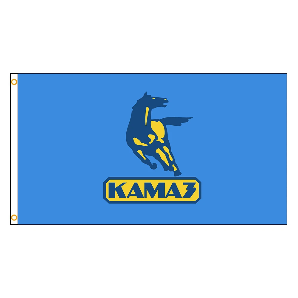 

90x150cm Kamaz Flag Polyester Printed Truck Banner For Decoration