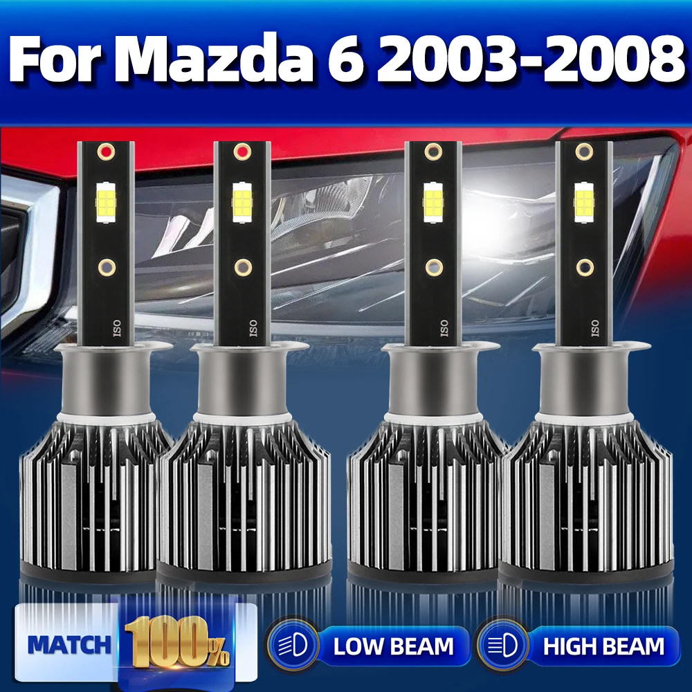 

H1 Canbus LED Car Headlight Bulbs 12V 20000LM 6000K Car Light CSP CHIP Auto Headlamp For Mazda 6 2003 2004 2005 2006 2007 2008