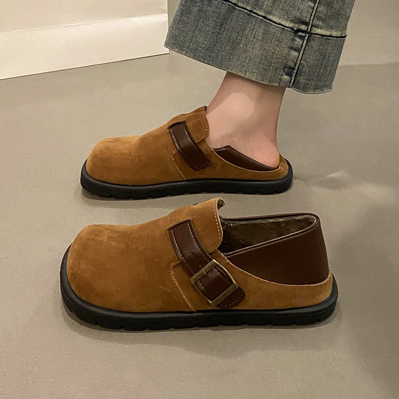 Женская обувь Осенняя женская без шнуровки Осень Новое зимнее платье Мокасины