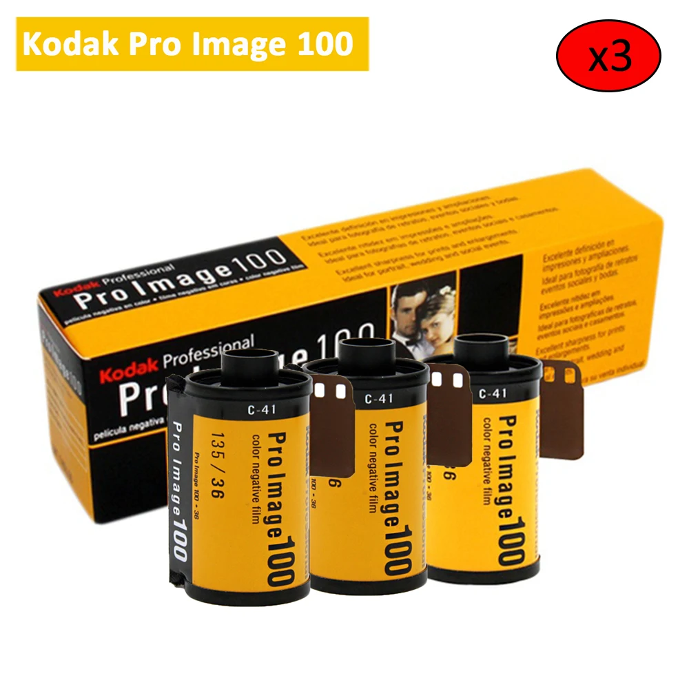 Kodak Pro Image 100 película negativa en Color 35mm 6 exposición ISO 160 para cámara de formato 135