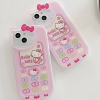 2022 bandai phone hello kitty band bracelet phone case for iphone 13 12 11 pro max xr xs max x full body cover shells