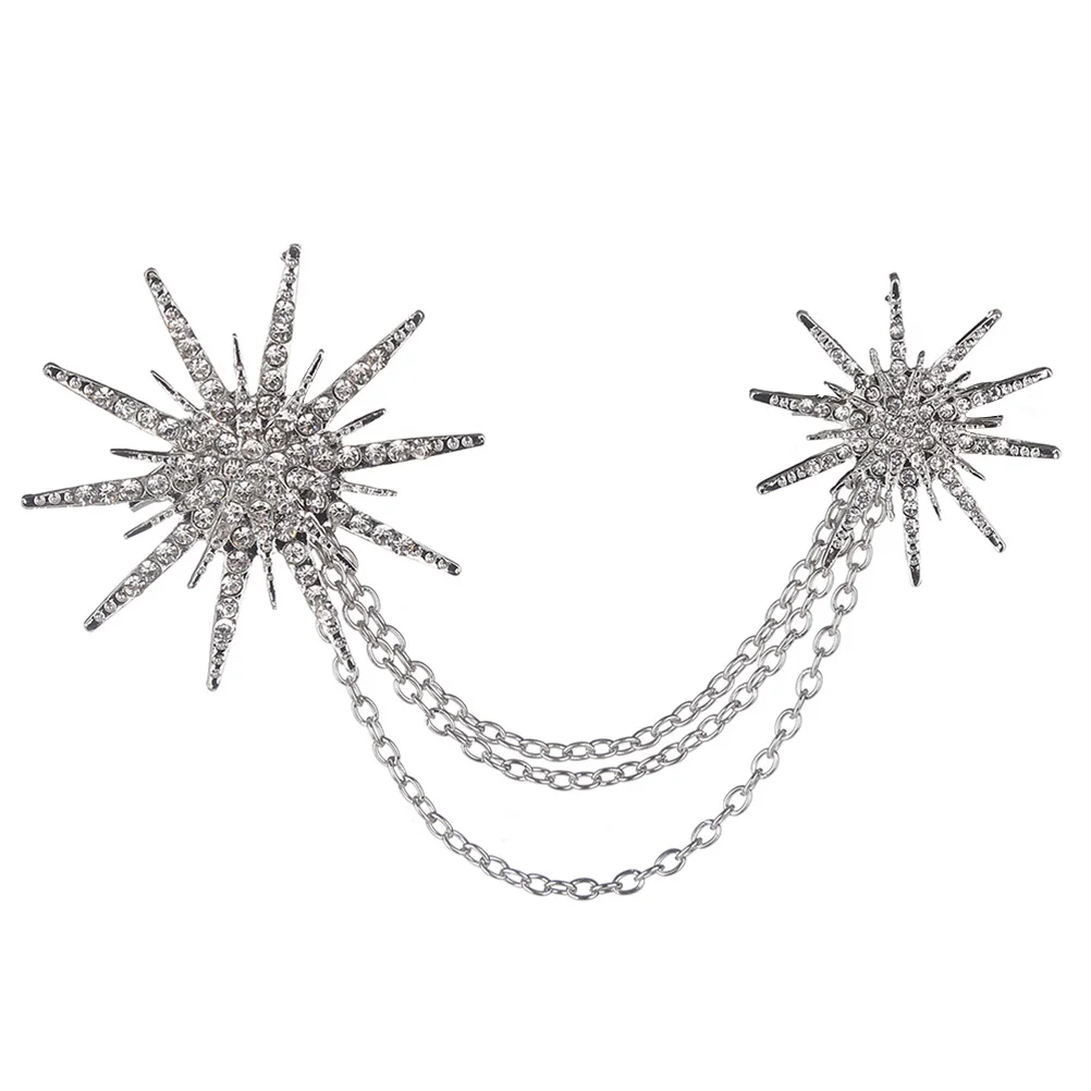 

Fashion Brooch Pin Broch Rhinestone Brooch Pin Collar Pin Accessories Crystal Brooch Brooch Chain
