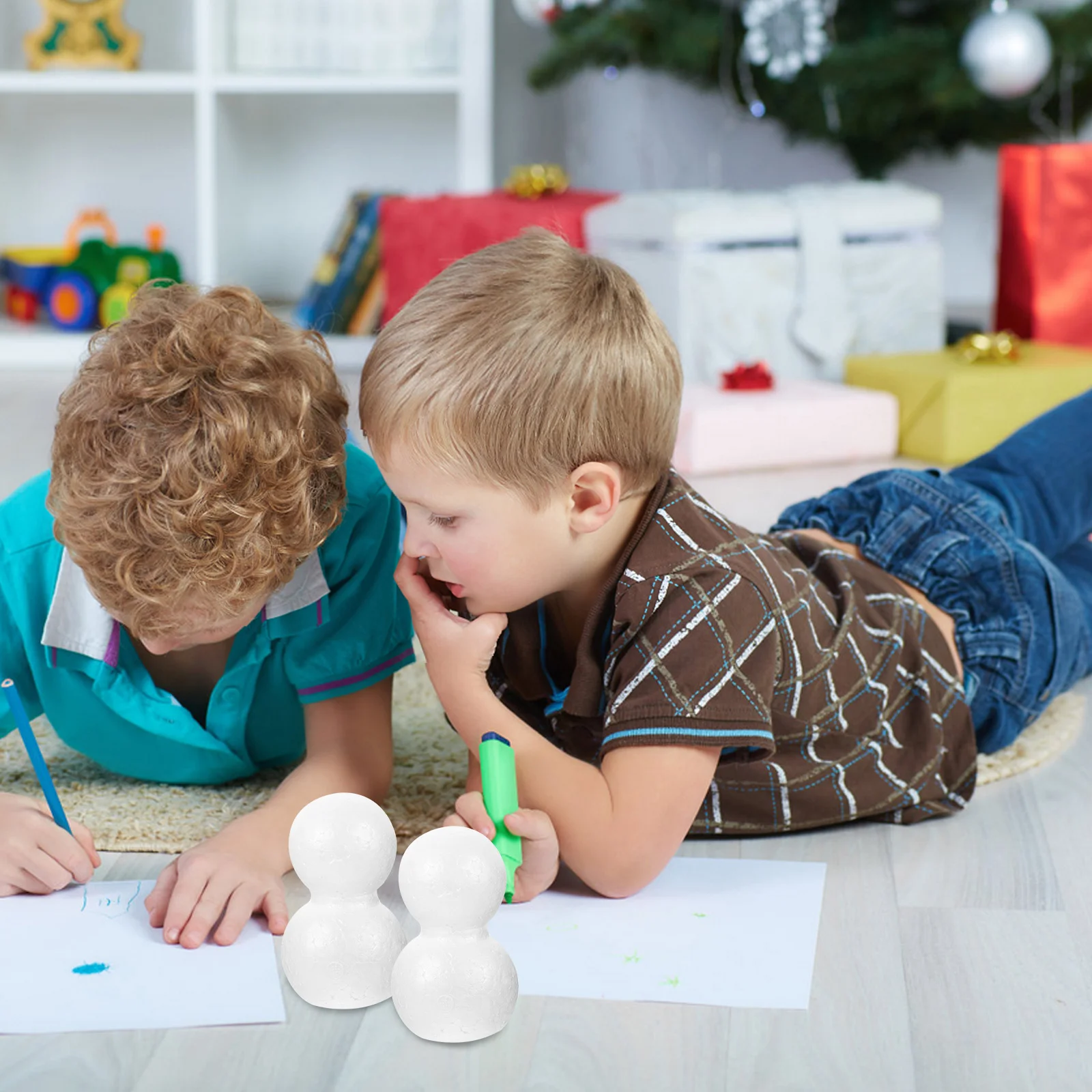 Праздничный снеговик с цветочным рисунком модель снеговика из белого