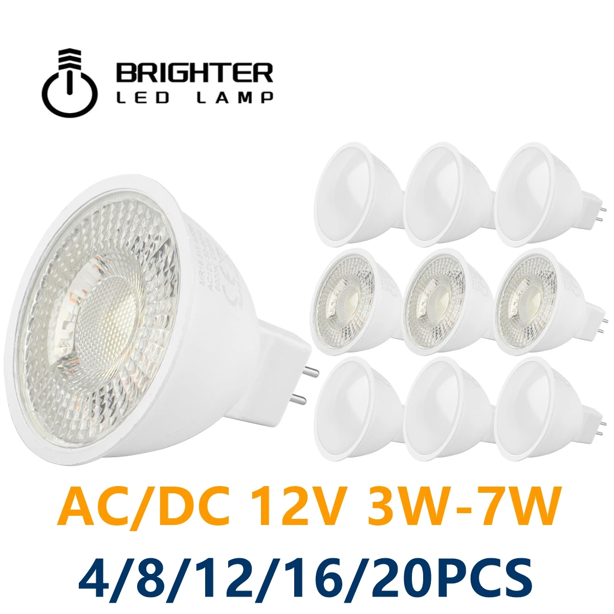 Led Bulb MR16 GU5.3  LED Lamp Spotlight low tension  AC/DC12V 3W 5W 6W 7W Beam Angle 120/38 Degree for home Energy Saving indoor