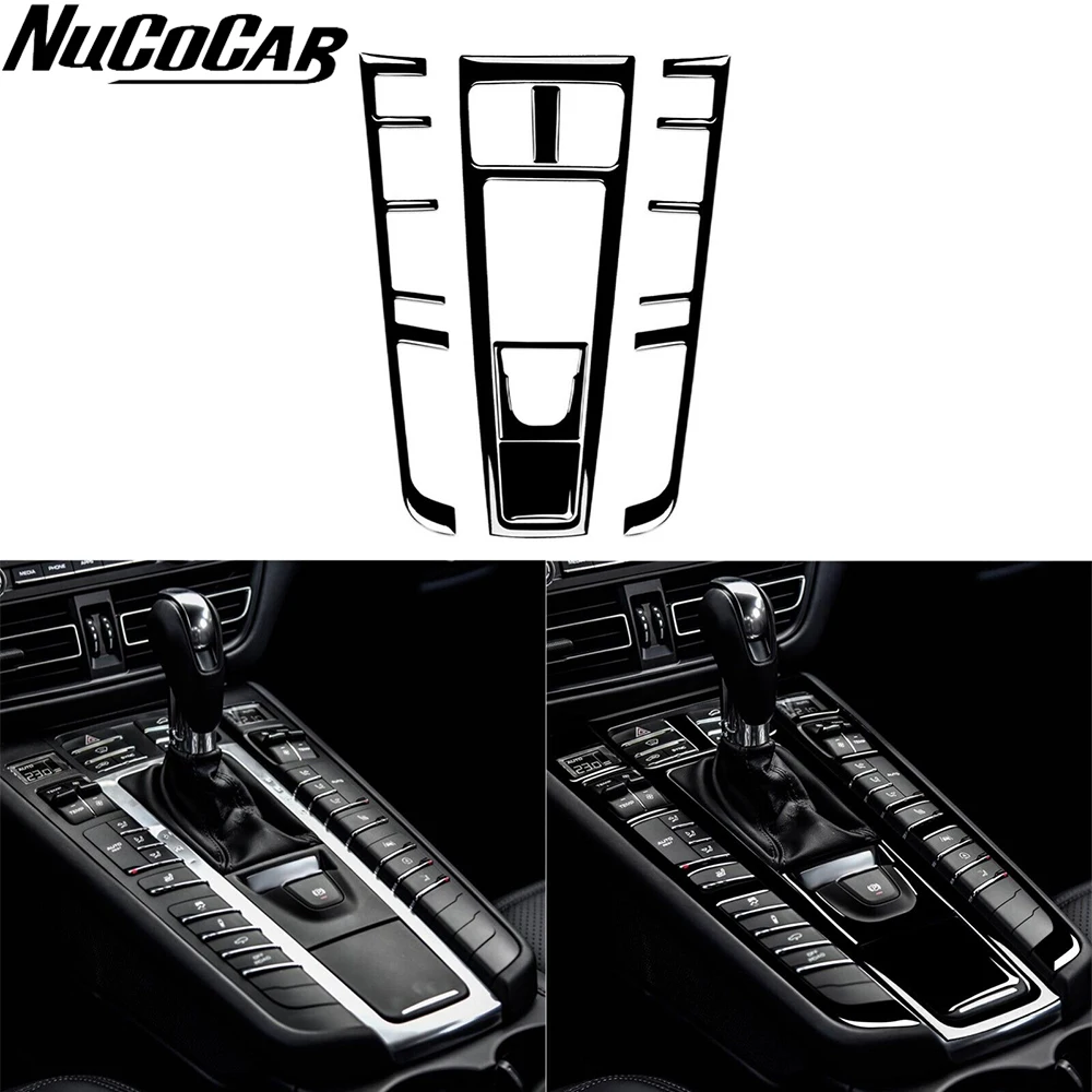 

Глянцевая черная центральная консоль для пианино, внутренняя отделка панели автомобиля, аксессуары для интерьера автомобиля Porsche Macan 2014-2021