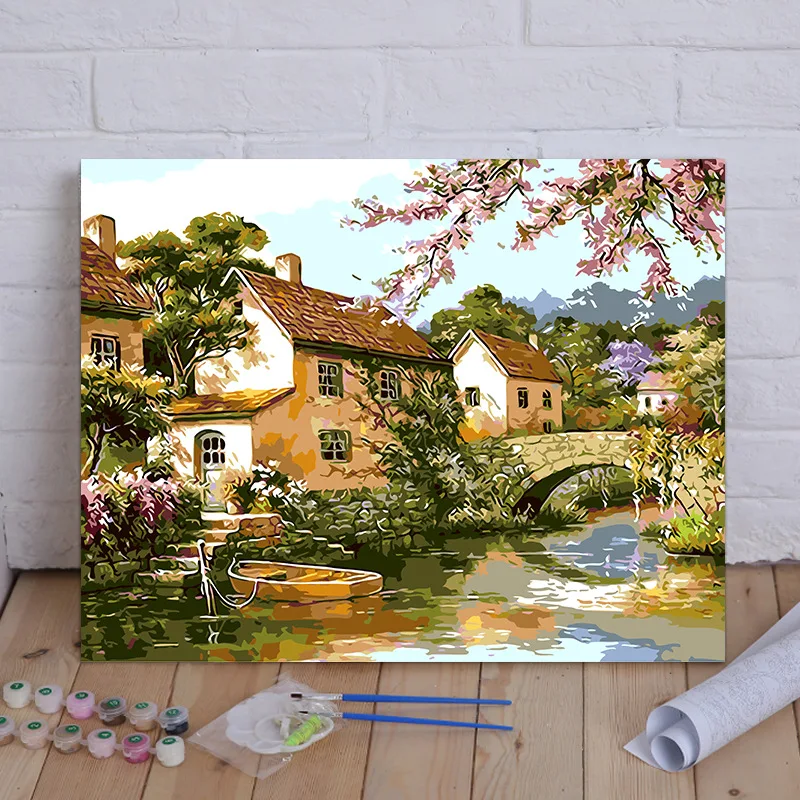 

00448Ann-Tulip diy digital oil painting oil painting acrylic flower painting explosion hand-filled landscape painting