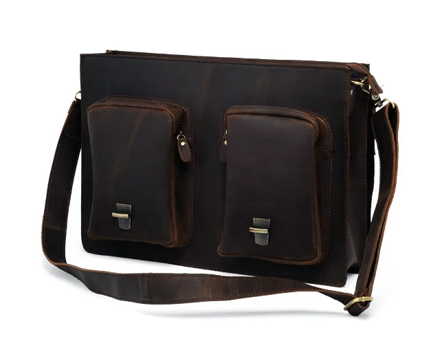 Портфель мужской из натуральной кожи под ноутбук 14 дюймов