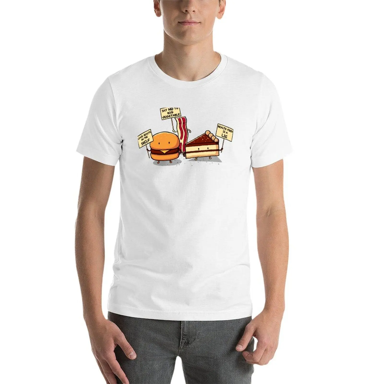Фото Футболка Occupy Stomach, хлопковая футболка, 100% хлопок, мужские футболки, хлопковая футболка с индивидуальным принтом №3