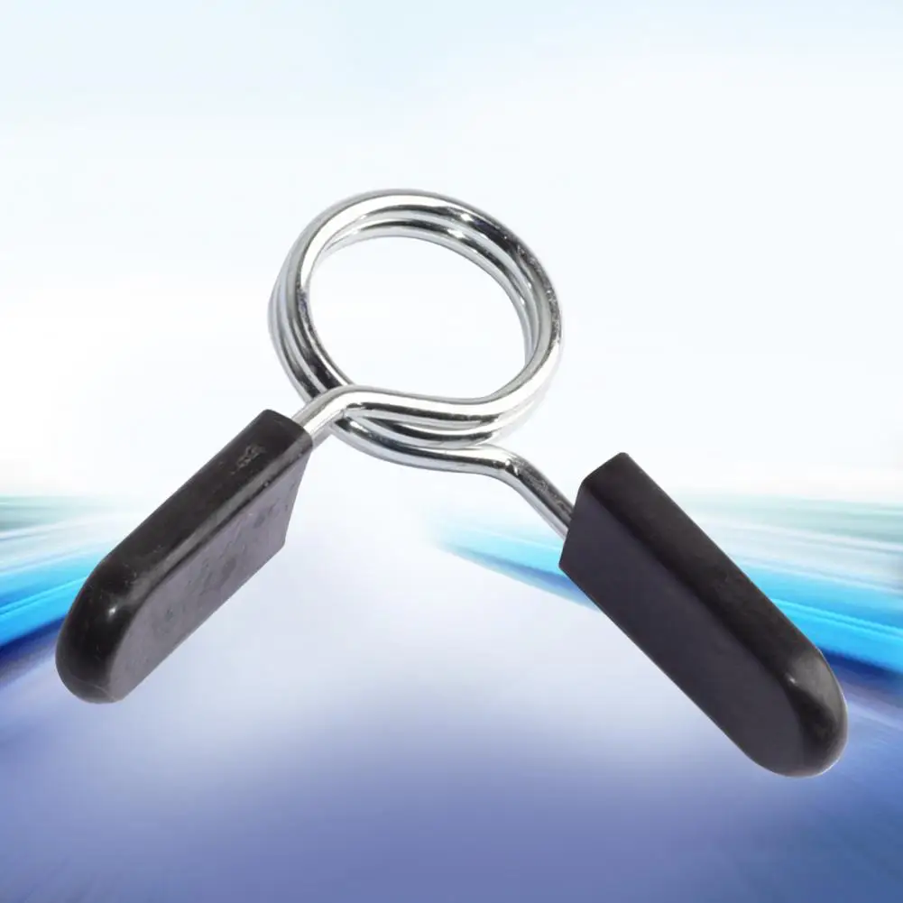 1 Pair Barbell Spring Collar Labor Saving One-handed Operate Workout Accessory Weights Bar Plates Lock Collars Clips for Women |