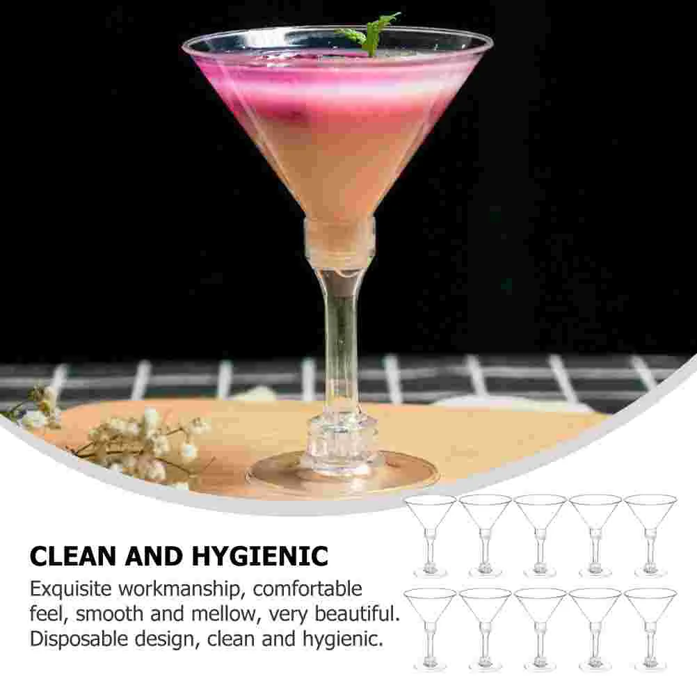 10 Pcs Plastic Cups Party Beverage Drink for Cocktail Gobstoppers Espresso Martini Glasses