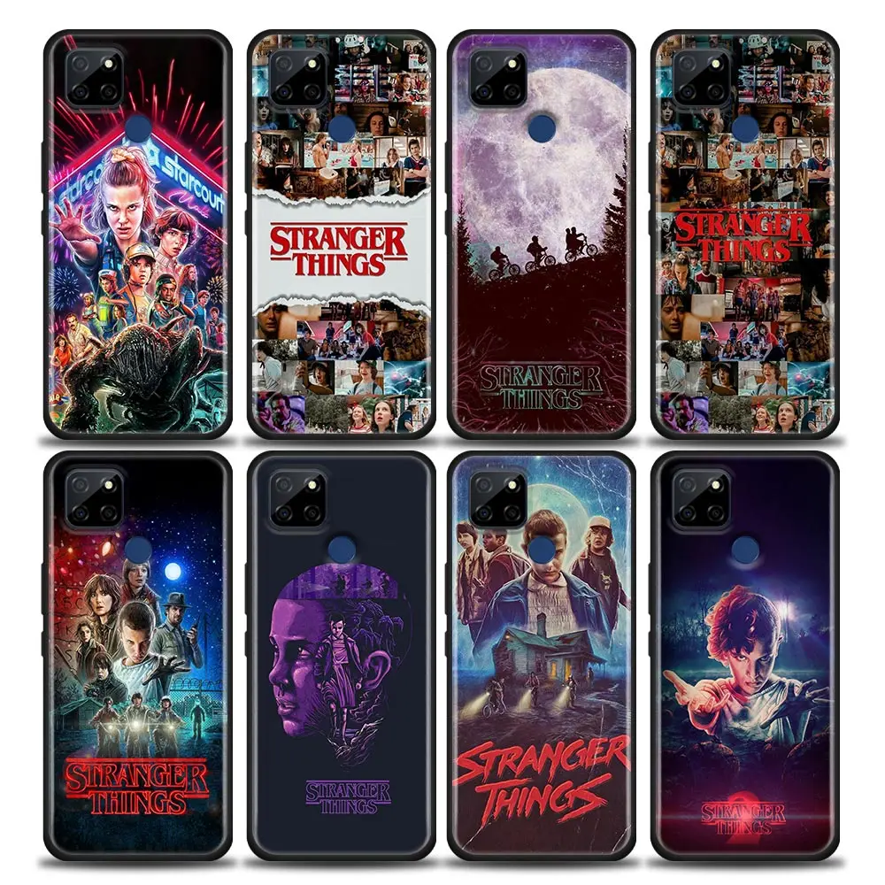 

Stranger Things 1 2 Poster Funda Coque Case for Realme 5 6 7 7i 8 8i 9 C1 C2 C3 C21 C25 C15 C12 XT GT Master C35 Neo2 3 Pro Case