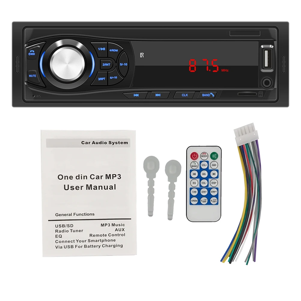 

Автомагнитола с поддержкой Bluetooth, USB, SD, USB, FM-радио, mp3-плеером, ПК, Тип: 12-8014