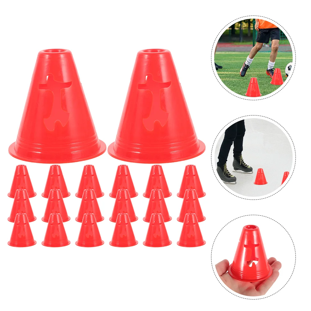 

20 Pcs Soccer Cones Training 8 Cm Plastic Sports Practice Roller Skating Mini School