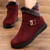 women boots 2022 warm plush suede zipper winter boots women shoes woman ankle boots female no slip botas mujer