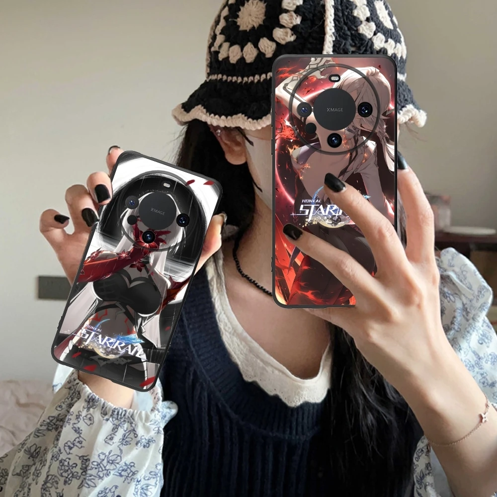 Honkai Star Rail Acheron чехол для сотового телефона Huawei Mate 60 50 40 30 20 10 Pro Plus Lite E 5G черный