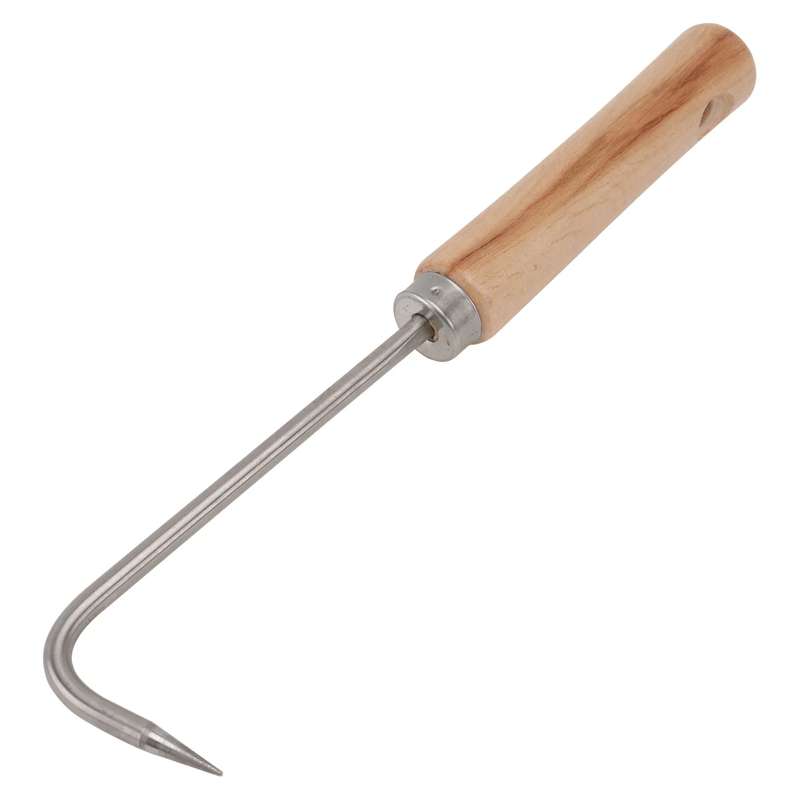 

Yarnow Garden Weeding Tool Root Remover Wooden Handle Manganese Steel Manual Weeder Weeding Device Single-claw Hook (Black)