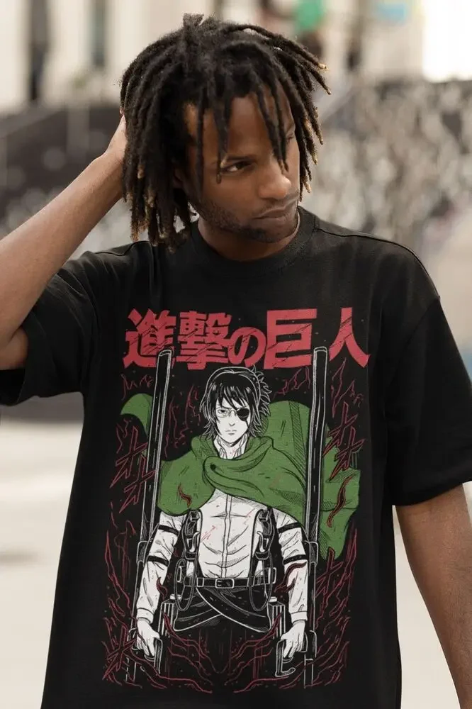 Футболка Hange Zoe Атака Титанов AOT аниме манга Леви Эрен сезон 4.