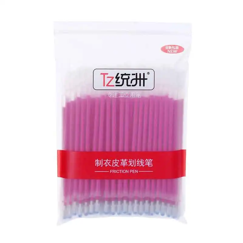 

100pcs Fabric Marker Heat Erasable Pen Refill Set for DIY Patchwork Dressmaking High Temperature Disappearing Washable Handle